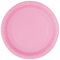 Unique- Platos de Papel Ecológicos-23 cm Rosa Claro-Paquete de 8, Color light pink, 8 unidades (30877EU)