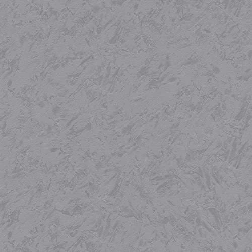 Papier peint salon moderne effet crépi | Tapisserie grise foncée pour chambre adulte | Papiers peints intissés gris pour cuisine