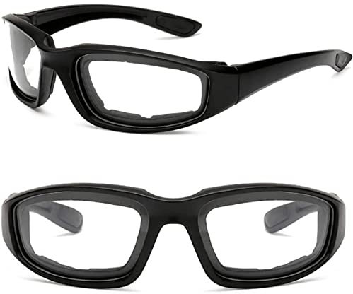 TMDGG Motorradbrille Racing Blendfrei Winddicht Vintage Herren Damen Brillen Sonnenbrille (Farbe: 1 Stück klare Gläser)