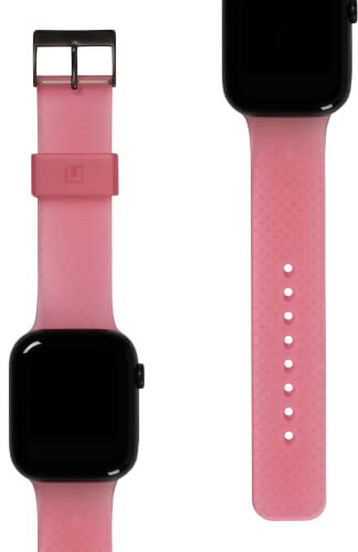 URBAN ARMOR GEAR [U by UAG Compatible with Apple Watch Band 49/46/45/44mm iWatch Series Ultra 3/Ultra 2/Ultra/4-11/SE3/SE2/SE, Slim Soft Adjustable Replacement Strap, Lucent Pink Sand