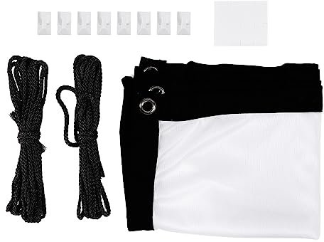 plplaaoo Projector Screen Outdoor, Movie Projector Screen,Outdoor Projector Screen,16:9 Thicken Portable Non Crease Soft White Polyester Projector Curtain Projection Screen (100inch), vividstorm p