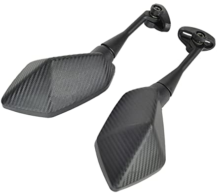 Seitenspiegel Motorrad Spiegel Für Ninja250R 250 Für Ninja 300 250 Für H2R Für ZX-6R Für ZX-14R Z800 Motorrad Roller Rückspiegel Carbon Look