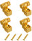 HUAREW 4PCS Guitar Roller String Trees Retainer String Guides for Electric Guitar Bass with Screw(Gold)