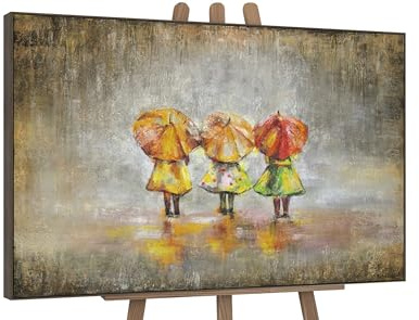 YS-Art XXL Abstrakt Acrylbild Sommerregen modernes Design Kinderzimmer