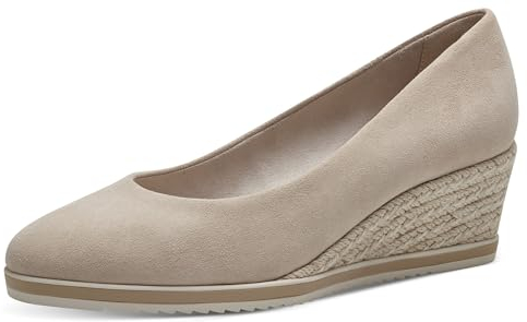 Tamaris Escarpins compensés pour Femme, Chaussures à Talons pour Femme, Semelle intérieure Touchit, Beige Nude., 38 EU