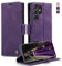 KZB Handyhülle für Samsung Galaxy S23 Ultra 5G Hülle Premium Leder Klappbar Tasche RFID Schutzhülle Flip Case Magnet Kartenfach Standfunktion Klapphülle für Samsung Galaxy S23 Ultra 6,8'' - Lila