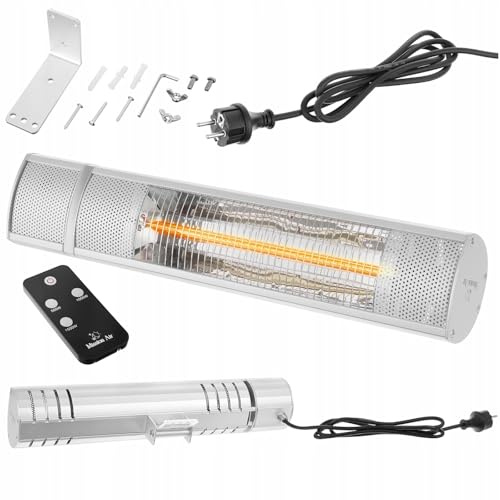 Radiateur de terrasse infrarouge ROMA 1500W | 3 puissances au choix | Puissance réglable | Télécommande incluse | Appareil infrarouge |