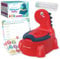 Dinosaur Potty Training Toilet Seat, Potty Toilet Set for Boys & Girls with Splash Guard, Toddler, Lid & Comfortable Back Rest, Includes Free Potty Liners & Reward Sticker Chart (Red)