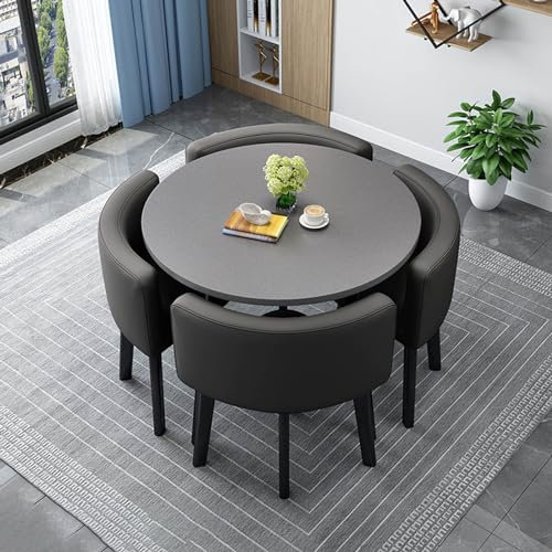 Juego de mesa y sillas de oficina, recepción, mesa y sillas de oficina, pequeñas mesas y sillas de oficina, muebles modernos de comedor para cocina, sala de estar (B)