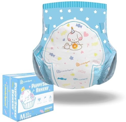 Landofgenie Windeln Für Erwachsene Overnight Erwachsenen Slip Windeln Mit Tabs 10 Stück (Medium 28-38)