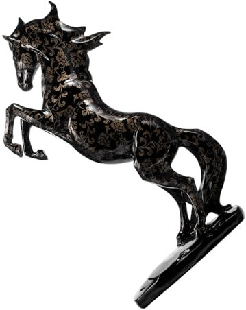 DECHOUS Pferdefiguren Ornamente Harz Pferdestatue Handwerk Glasmaterial Tierdekor Für Büro