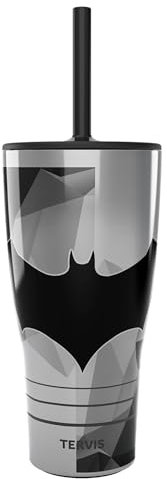 Tervis DC Comics Batman Lineage Insulated Tumbler, 30oz - with Straw Lid, Stainless Steel
