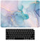 BYCeKe Hülle Kompatibel mit MacBook Pro 13 (2016-2024) M2 M1 A2338 A2289 A2251 A2159 A1989 A1706 A1708 mit/ohne Touch Bar,Plastik Hartschale Schutzhülle mit Tastaturschutz,Bunter Marmor