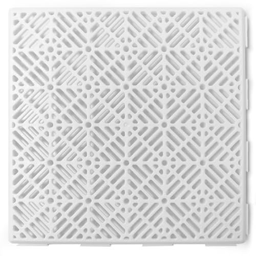 Loseta económica antihumedad (Blanca) - Baldosa para colocar bajo piscinas, en terrazas y zonas húmedas. Medidas 30 x 30 x 1,5 cm