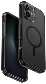UNIQ Combat Phone Case Kompatibel mit Hybrid iPhone 16 Plus (2024) 6.7, MAGCLICK Charging (Schwarz)