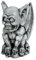 FIESTAS GUIRCA | Polyresin Gargoyle (20x12 cm) - Scary Decoration for Halloween and Terrifying Parties - Ideal for Props and Horror Scenes - Grey