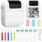 SOBEAU Mini Drucker für Smartphone, Wireless Handydrucker Fotodrucker, Bluetooth Thermodrucker Mini, Tragbarer Drucker für Studiennotizen, Fotos, Journal