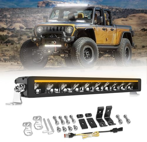 CO LIGHT 21 LED Driving Lightbar Auto mit ECE Zulassung, 80W 15000LM LED Zusatzscheinwerfer für Nah- und Fernlicht, Arbeitsscheinwerfer 12v/24V Strahl bis zu 780m IP68