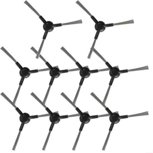 Emiif 4/10 Stück Seitenbürsten für JONR für P20 PRO Roboter-Staubsauger, Kunststoff-Nylon-Kanten, Bürsten, Ecken, Bürsten, Ersatzteile (10 Stück)