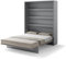 Friderik Bed Concept BC-012 Wandklappbett Vertikal Schrankbett mit Matratze, 160x200 cm (Grau)