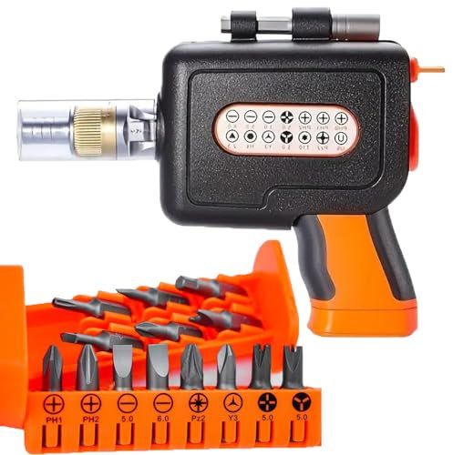 OUDIOHAI 16-in-1 Multi Screwdriver Set, Pop Out Magazine Manual Screwdriver Set Tool, Ergonomic Magnetic Ratchet Screwdriver Set with Pop-Out Magazine for Quick Bit Changes