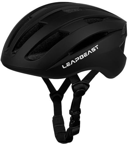 LeapBeast Leichter City-Helm für Damen und Herren, Einfacher Roadhelm, Optimal Belüfteter & Anpassbarer Fahrradhelm Mit Antibakteriellen Polstern für Erwachsene
