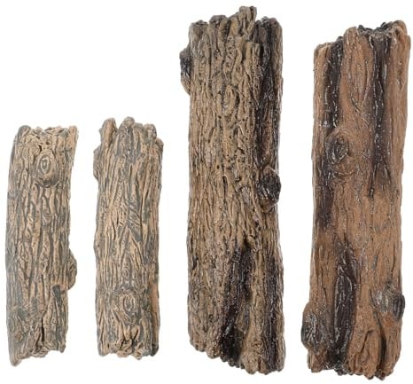 ORFOFE Lot de 4 Mini Troncs d'arbre Artificiels en Résine Décor Miniature Réaliste pour Micro-Paysage Décoration de Table en Sable Ornements de Souche d'arbre Accessoires pour