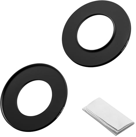 BCMCZCDC 1 Stück Step Up Ring Filter-Adapterring 49-82mm,Objektiv-Adapterring für Filter aus Aluminium-Legierung in Flugzeugqualität+1pcs Objektivreinigungstuch (49-82mm)