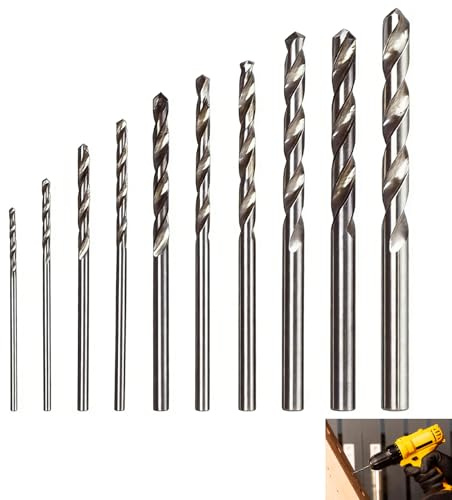 10 Piezas Juego de Brocas, Mini Brocas HSS Helicoidales Diamantadas 0,8–3,0 mm, Puntas de Diamante para Vidrio, Jade, Mármol y Perlas, Brocas de Precisión para Taladro Manual, Banco y Herramientas
