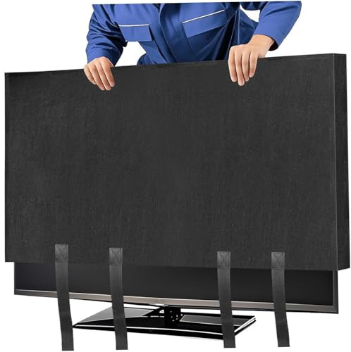 Boîte de déménagement TV 65 Pouces, Housse de Protection complète pour déménagement avec Sangles réglables, Protection Contre la poussière et Les Rayures en Feutre pour téléviseurs à écran Plat