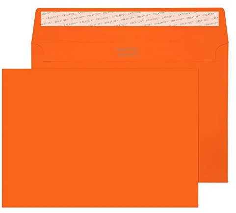 Blake Creative Colour - Coloured Orange C5 Envelopes (162 x 229 mm) - Pack of 500 - FSC Certified - 120GSM - Peel and Seal Orange Envelope - Invitation Envelopes/Card Making Supplies (305)
