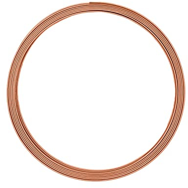 Vaessen Creative 24235-002 Aludraht Flach Schmuck, Biegsam, Aluminium, Kupfer orange, 5 x 1 mm x 5 m