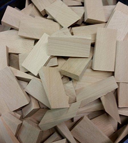 50 Hartholzkeile 65x30x11mm