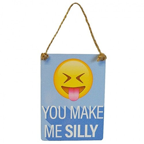 Emoji-Emoticon Mini – Metallschild zum Aufhängen, die Sie mir Silly
