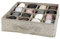WENKO Schubladenorganizer Balance - Aufbewahrungsbox für Schubfächer, 16 Fächer, Polypropylen, 31 x 8.5 x 31 cm, Taupe