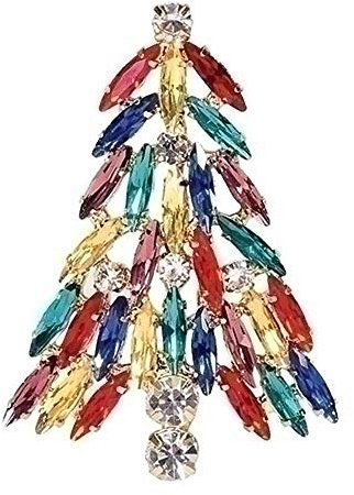 Roman Broche marquise en cristal de 5,8 cm
