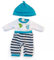 Miniland Puppenkleidung 32cm, Pyjama gestreift mit Schlafmütze