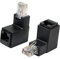 CERRXIAN RJ45-Ethernet-Adapter, CAT6-Ethernet-Adapter, rechtwinklig von Stecker zu Buchse, zum Schutz der nativen Buchse des Geräts (90 Grad)