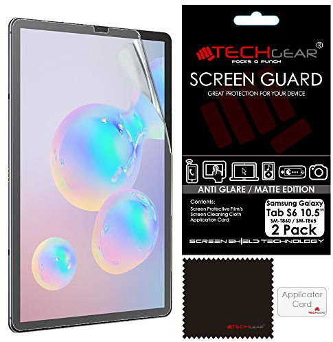 TECHGEAR 2 Pack Galaxy Tab S6 10.5 Anti Glare Screen Protectors (SM-T860 / SM-T865), MATTE Screen Protector Guard Cover Designed for Samsung Galaxy Tab S6 10.5
