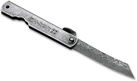 Higonokami Unisex – Erwachsene KINZOKU Damascus, Silber, 16,7 cm