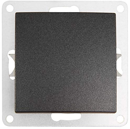 McPower Kreuzschalter „Flair“ | 250 V~/10 A | anthrazit | Unterputz | Schraubanschluss | 60 mm Einbaudurchmesser | IP20 | Flächenwippe | Schalterserie