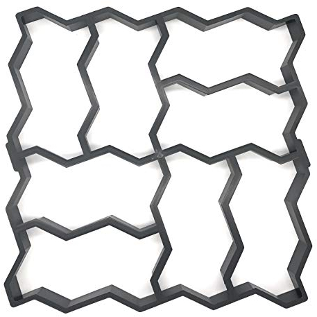 Valdohome Pflastersteinformen, wiederverwendbar, für Beton, Gehweg, Trittsteinpflaster, Pflastersteine, Rasen, 41,9 x 41,9 x 4 cm