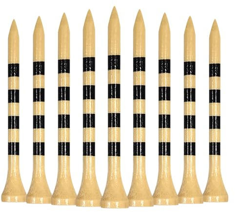 LIKOSO Bambus Golf Tees 100 Stück 70mm Lang Tee Golf Zubehör