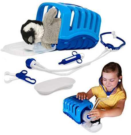 My Little Vet Basket - Baby Pinguin Set von Deluxebase. Tierarzt Spielset für Kinder. EIN niedliches Tierset, das perfekt zum kreativen Spielen ist