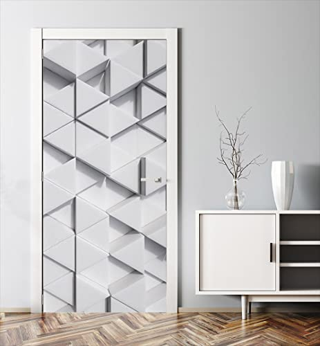 MyMaxxi - Tür bekleben mit Türtapete Türposter Türfolie Selbstklebend 90x200 Polygone 4 - Tür verschönern mit Türfolie - Türaufkleber Türklebefolie Abstrakt Struktur