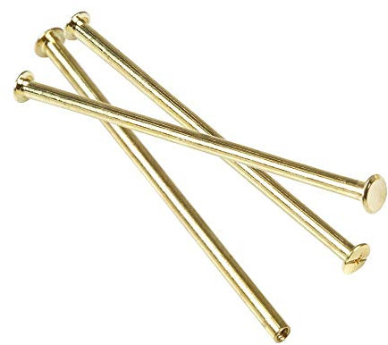 20pcs/lot Copper Plated M5 Binding Screws Nail Rivet Studs Snap Rivet Books Butt Screw Photo Album Binding Screw DUO ER (Stem Length : 75mm)