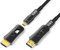 YIWENTEC Cable de fibra HDMI 4k@60Hz HDCP2.2 4:4:4 de alta velocidad 18Gbps HDR 3D 4K2K Cable de fibra con tipo micro Pull (20M, 4K)