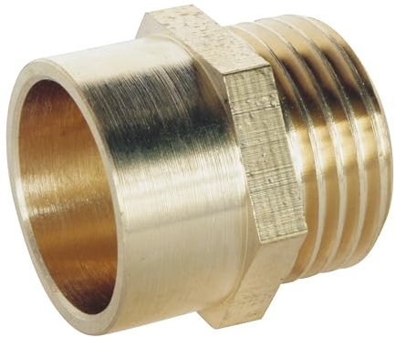 SOMATHERM FOR YOU, Raccord laiton droit à souder Mâle 15/21 pour tube cuivre Ø18 - Sachet de 2 pièces - Idéal pour plomberie, réseaux d'eau sanitaire et chauffage, étanchéité assurée