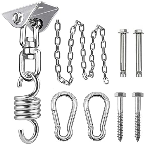 Heavy Duty Hammock Chair Hanging Kits 360 Degree Rotate Swivel Hanger for Swing Chair, Hammock, Egg Chair, Punching Bag, Yoga, Sandbag