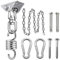 Heavy Duty Hammock Chair Hanging Kits 360 Degree Rotate Swivel Hanger for Swing Chair, Hammock, Egg Chair, Punching Bag, Yoga, Sandbag